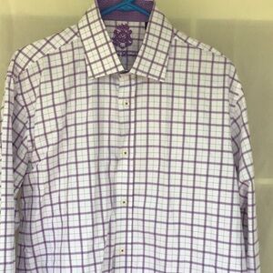 English laundry, 100% cotton button up long sleeve shirt 16 1/2 sleeve 34/35